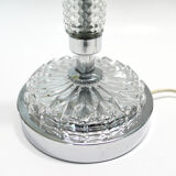 Lampe  à poser verre er metal chrome 1970's