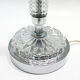 Table lamp glass er metal chrome 1970's