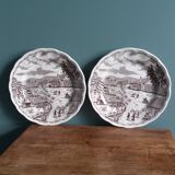 Assiettes décor english landscape, Fontebasso Italie