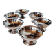 6 classic ice cream or Macedonian stainless steel bowls