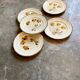 5 dessert plates in hand-painted Italian earthenware