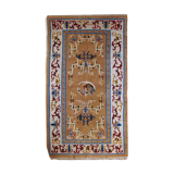 Vintage chinese art deco handmade carpet 120cm x 213cm 1960s, 1c429