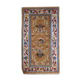 Vintage chinese art deco handmade carpet 120cm x 213cm 1960s, 1c429