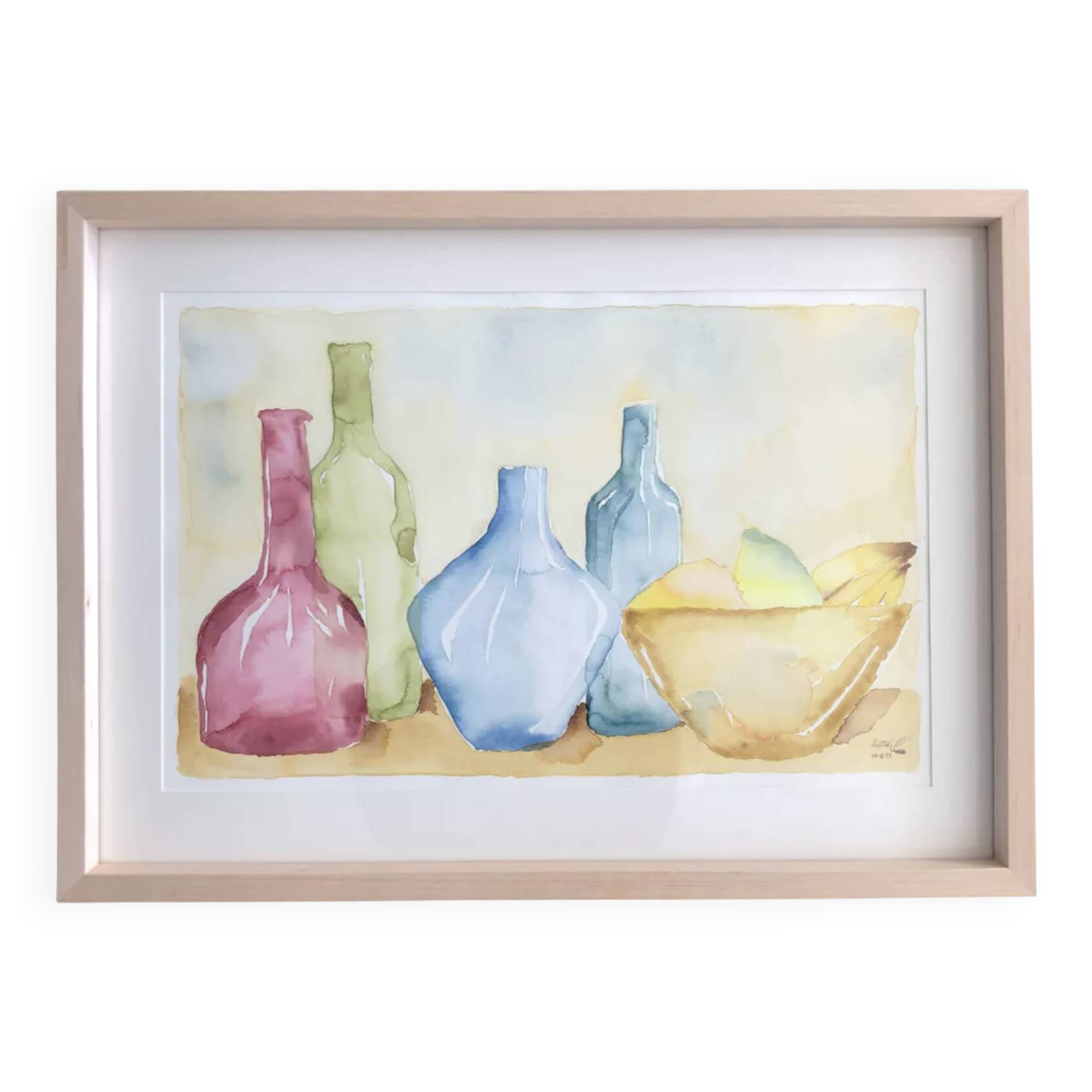 Post-impressionist watercolor, Germany, 1990s