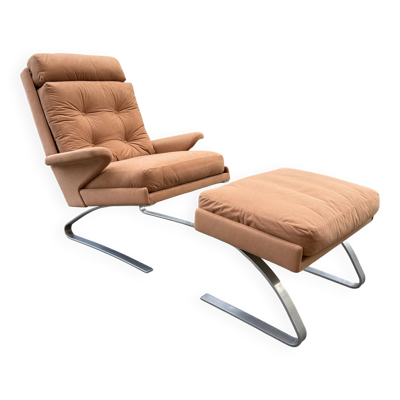 Fauteuil Swing et ottoman Reinhold Adolf  Hans-Jürgen Schräpfer Cor 1970