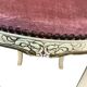 Vintage medallion chair – Patinated wood & powder pink velvet