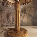 Rattan lamp by Louis Sognot