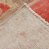 5x9 pale red & tan beige vintage rug 146x279cm
