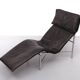 Leather chaises lougues by Tord Björklund for Ikea, 1980s