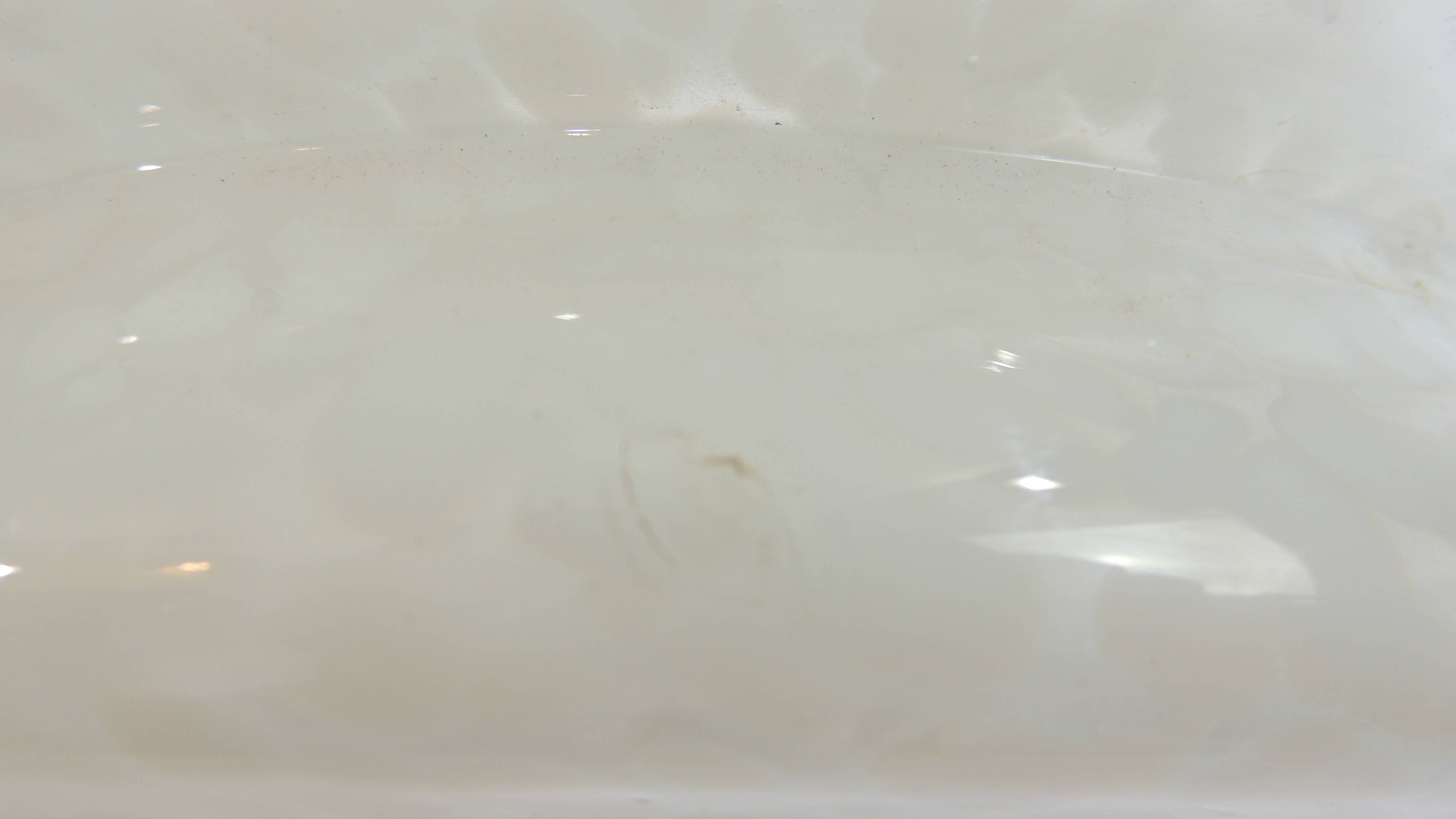 Vintage pendant light in white speckled opaline glass