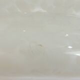 Vintage pendant light in white speckled opaline glass