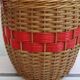 Wicker basket and scoubidou