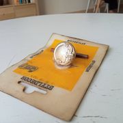Vintage furniture knob in Louis XV style, gilded with fine gold.