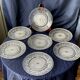 SET OF 7 DESSERT PLATES IN BACCARAT CRYSTAL ARABESQUE MODEL