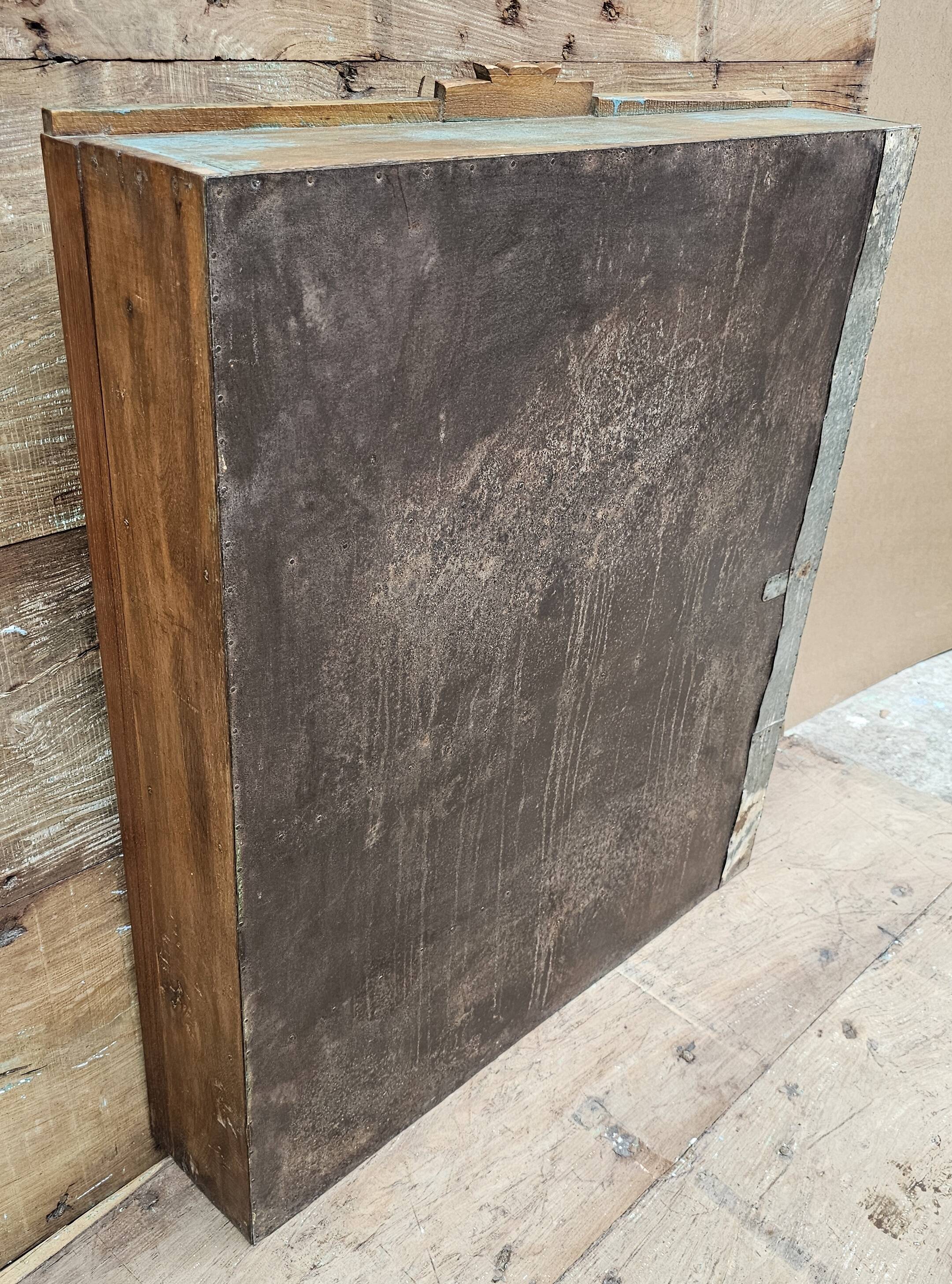 Old Art Deco display case in Burmese teak