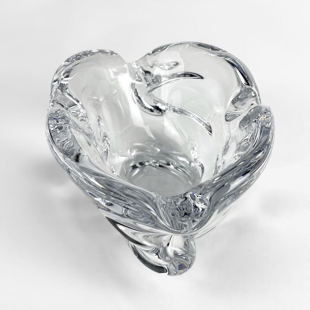 Ashtray empty-pockets organic shape Cristallerie Lorraine