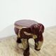 Antique elephant xl side stool / 19th century / unique boho chic piece.