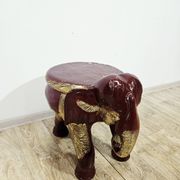 Antique elephant xl side stool / 19th century / unique boho chic piece.