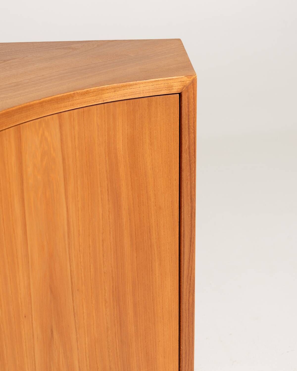 Scandinavian Elm Corner Cabinet, Mid-Century