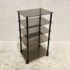 Smoked glass shelving unit, 1980