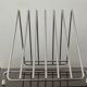 Vintage stainless steel vinyl rack from the 60s and 70s