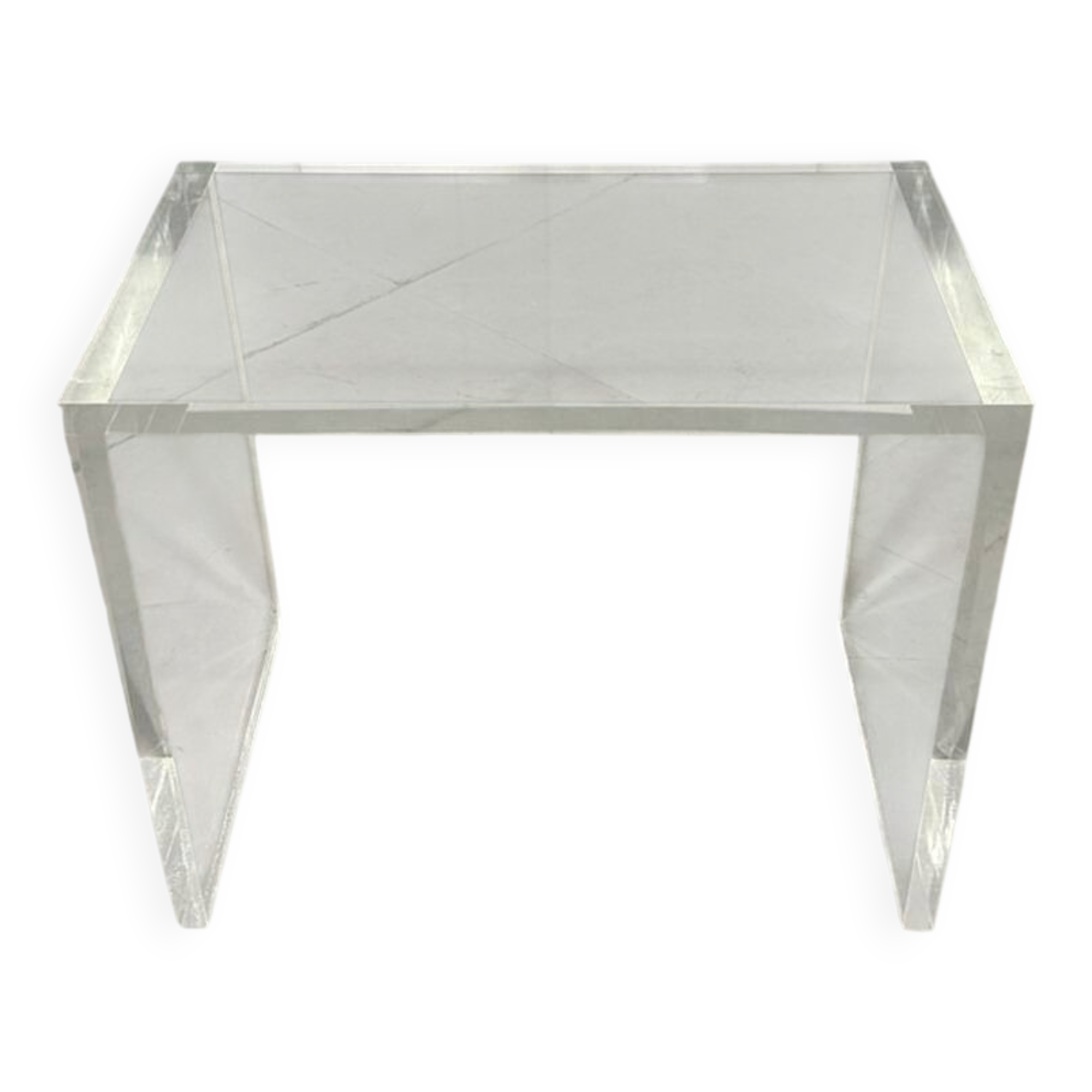 1970s Plexiglas Piano Stool / Side Table