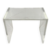 1970s Plexiglas Piano Stool / Side Table