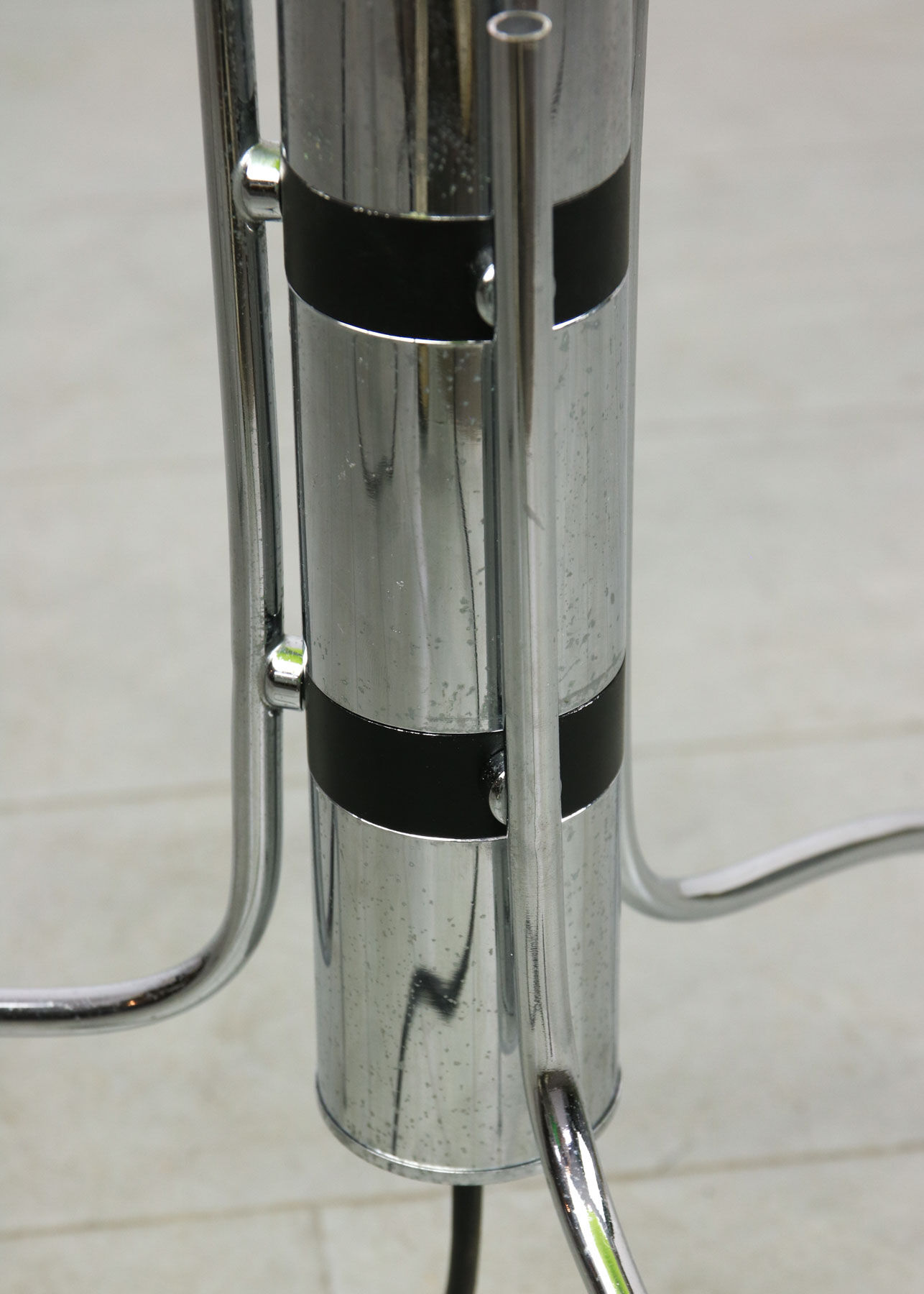 Mid-century Italian Green Glass Floor Lamp