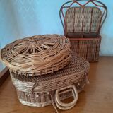 Vintage flat basket
