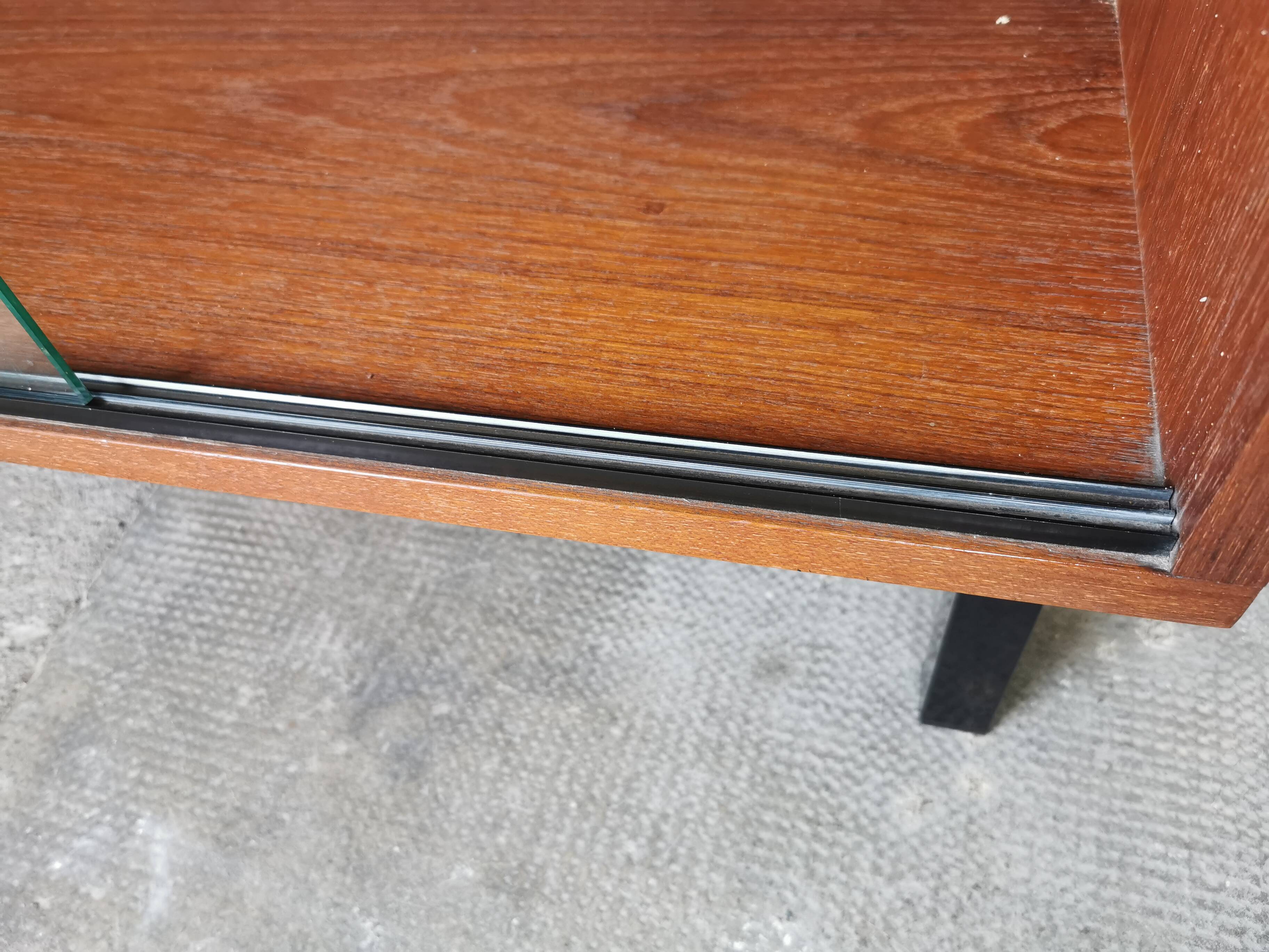 Narrow glass shelf from the 1960s