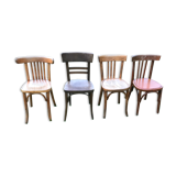 Série de 4 chaises bistrot dépareillées