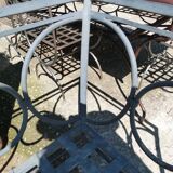 20th century outdoor iron bench