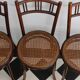3 chaises bistrot bois courbé, Fischel, fin XIXe - début XXe.