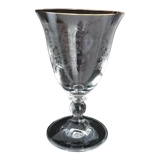 Verre à eau en cristallin gravé bordure or