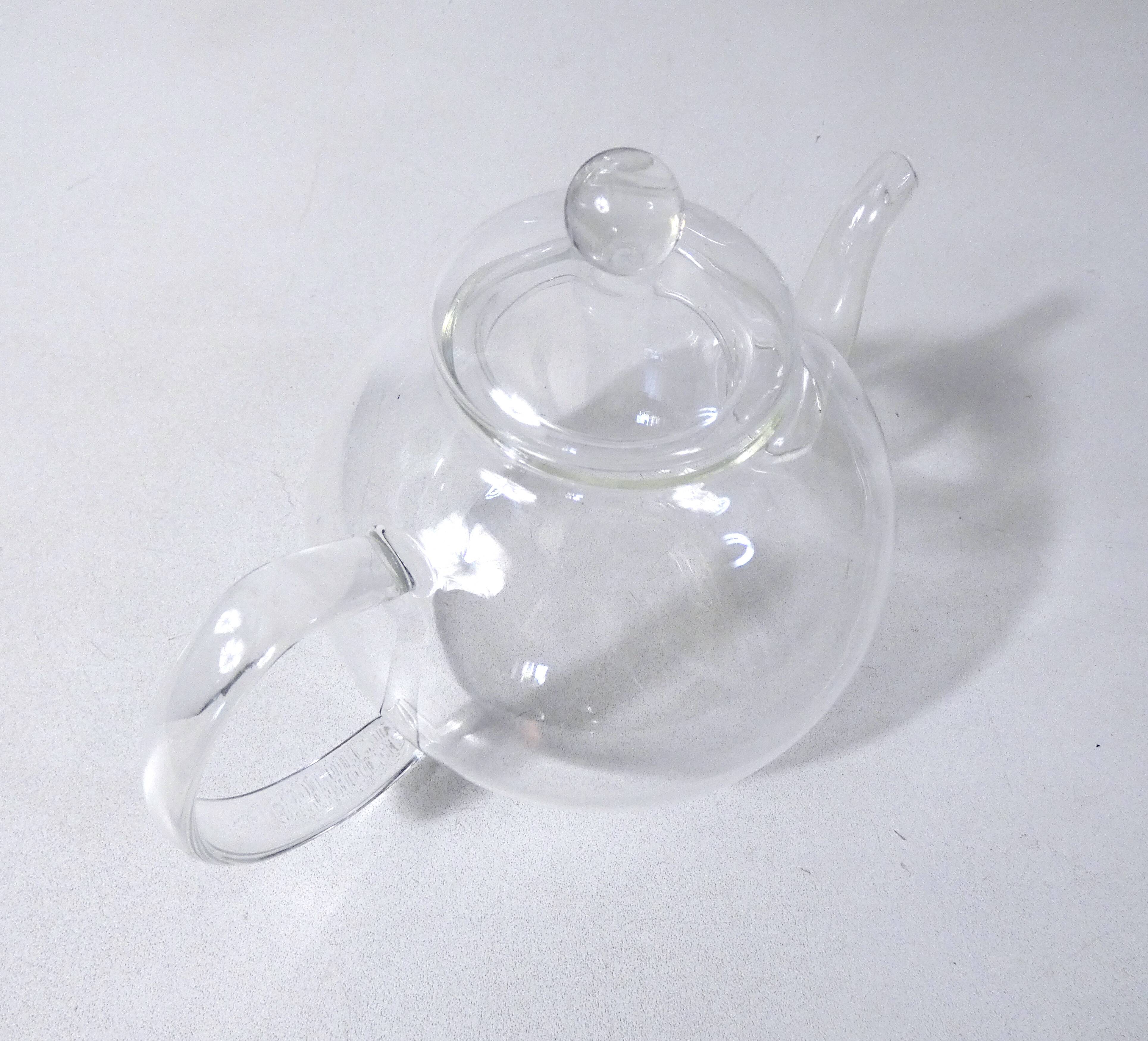 Minimalist design glass teapot