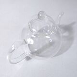 Minimalist design glass teapot