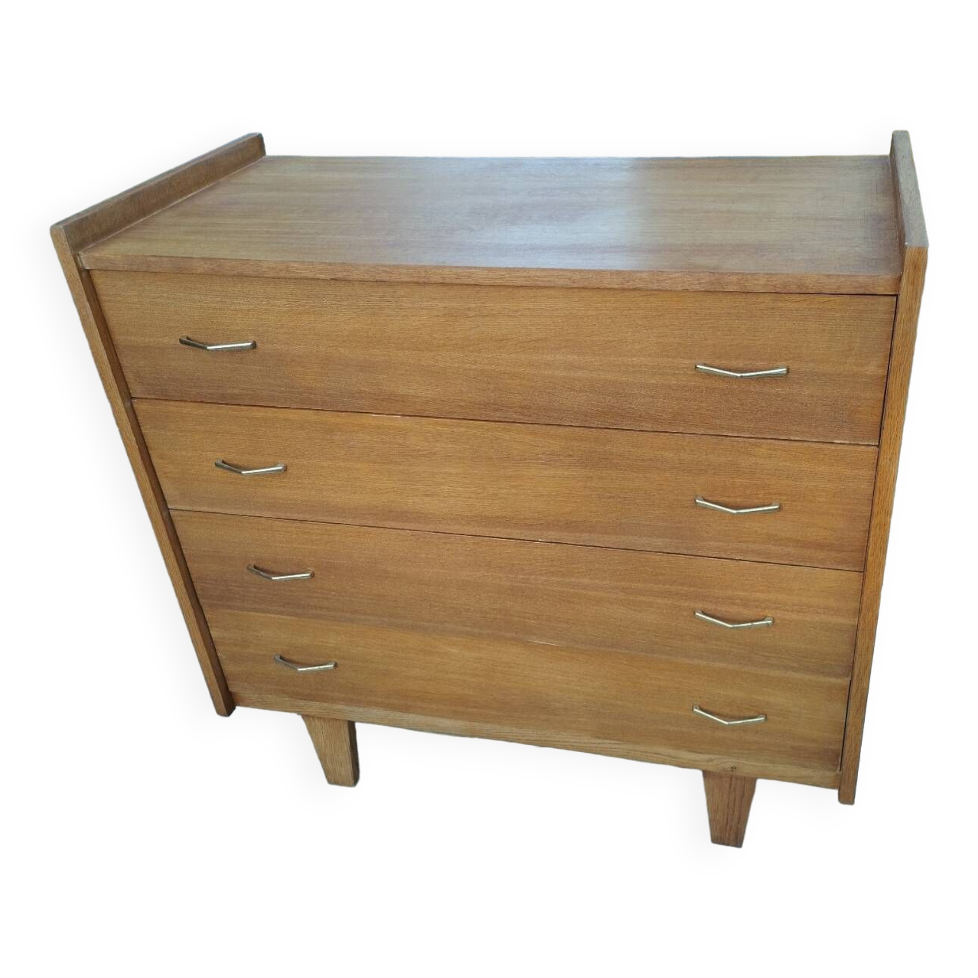 Old vintage chest of drawers with compass feet