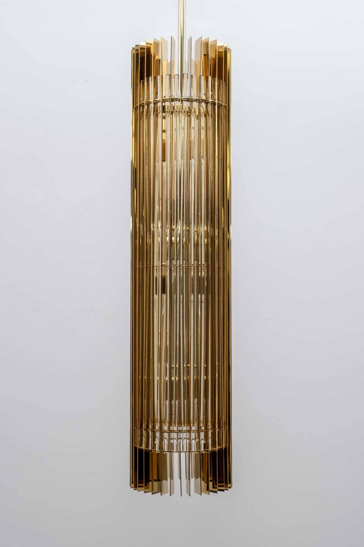 Romani Saccati for Gucci Brass Crystal Murano Pendant by Studio Design