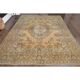 1960s Persian Handmade Wool Cotton Orange Oversized Area Rug 289x387