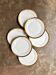 6 dessert plates in gilded Paris porcelain with "VD" monogram