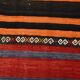 Tapis Kilim turc vintage à rayures vertes et oranges 6x9 174x272 cm SK 2311