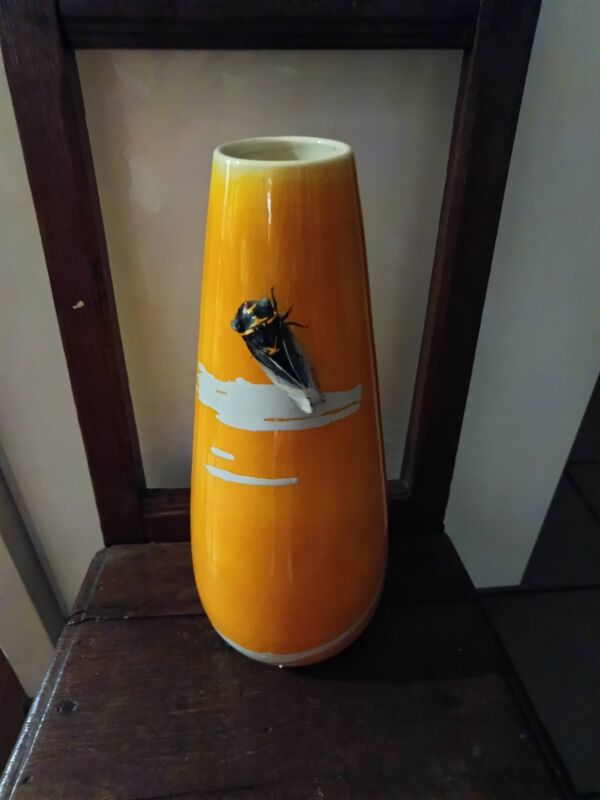 vase à la cigale signé JMF Vallauris Atelier Massier  1950/1960