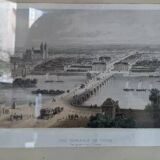 Framed lithograph deroy general view of tours taken from a bird's eye view imp lemer