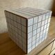 Beige white mosaic cube 30cm x 30cm tiled