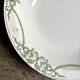 Round, deep Creil & Montereau dish in green earthenware, "Napoleon" service