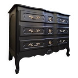 Vintage chest of drawers repainted in black