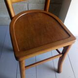 Blond wooden bistot chair from the 50s.