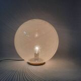 Lampe Venini ronde en verre et laiton