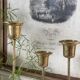 3 brass candle holders 1970