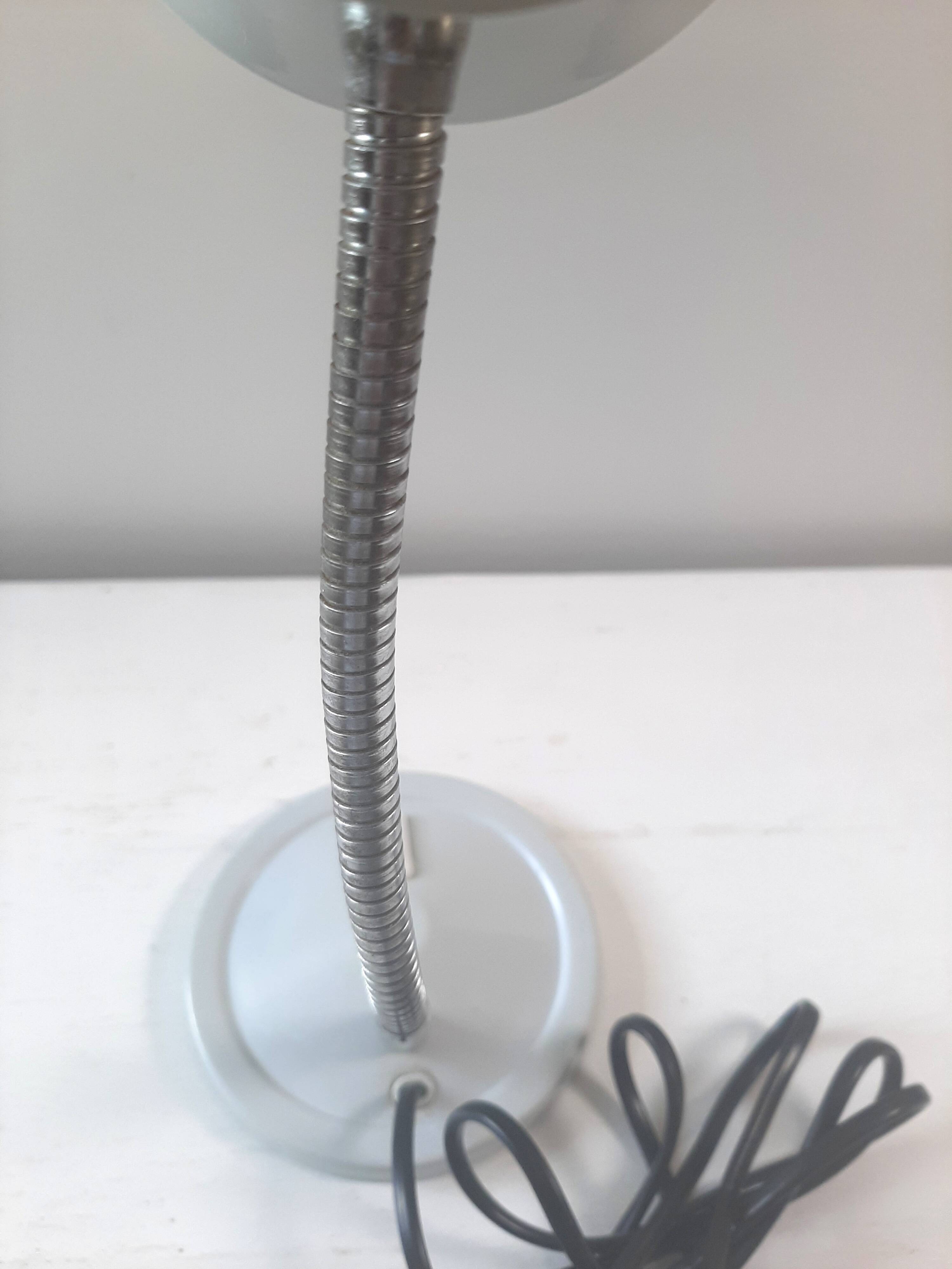 Vintage grey metal desk lamp